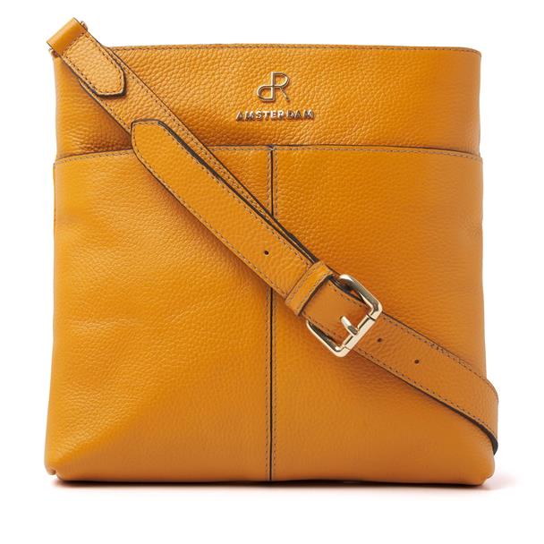 D.R. Amsterdam - Leather Crossbody Bag in Mustard