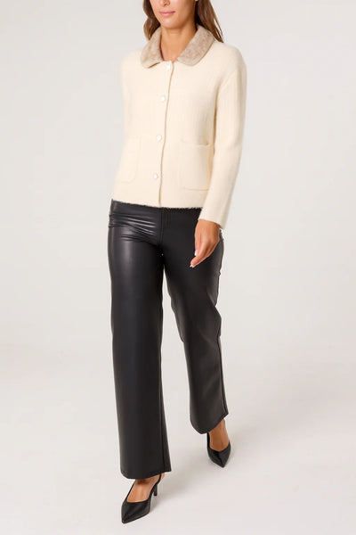 Jasmine Fur Collar Cardigan