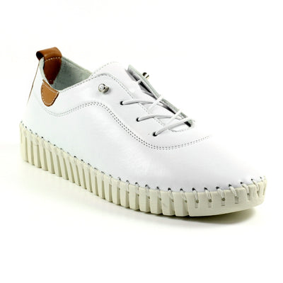 Lunar - Flamborough Leather Shoe in White