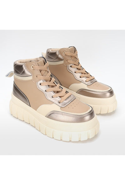 Regan Chunky Soled High Tops in Taupe