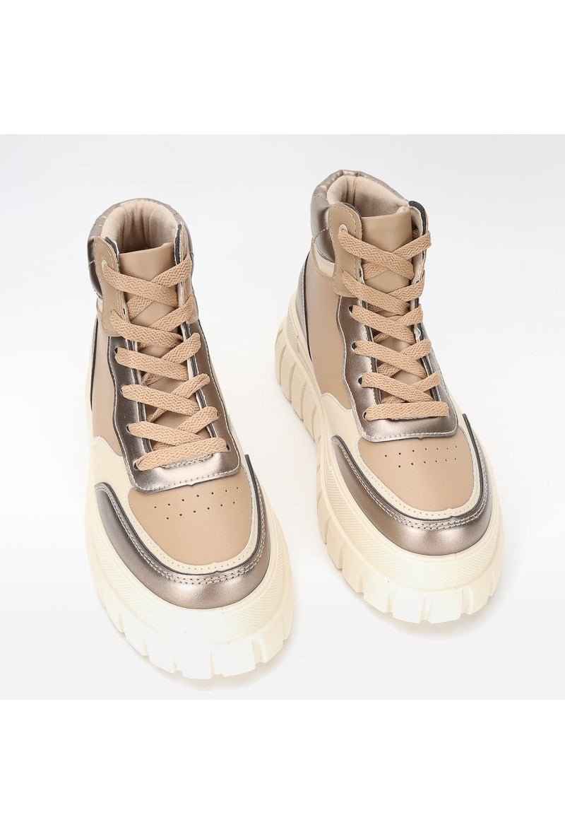 Taupe high top sneakers online