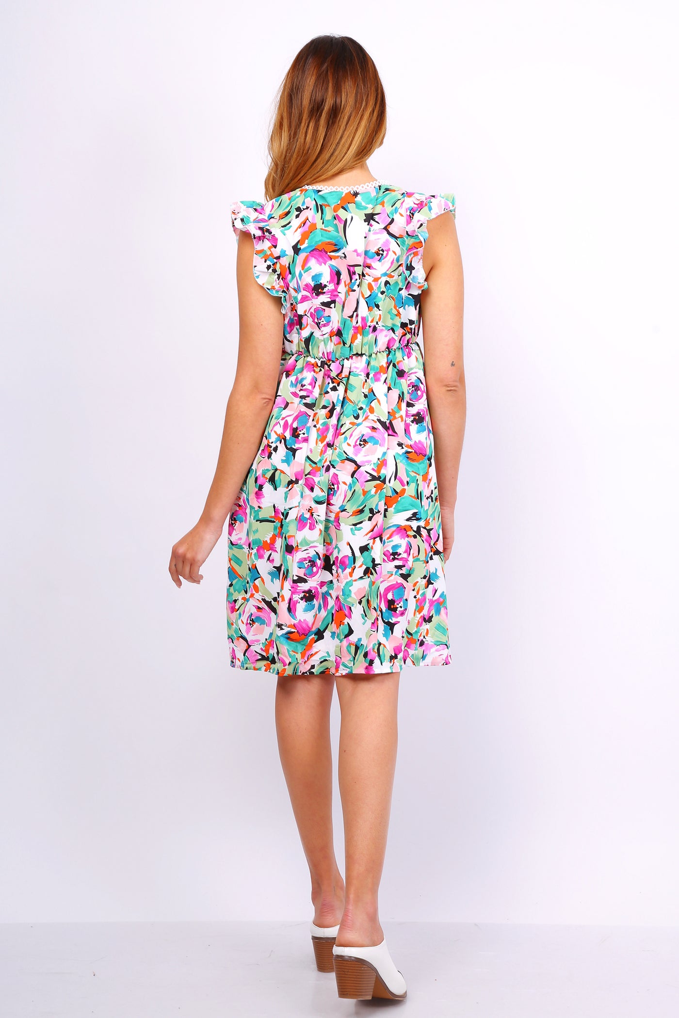 Callie Multi Print Short Dress