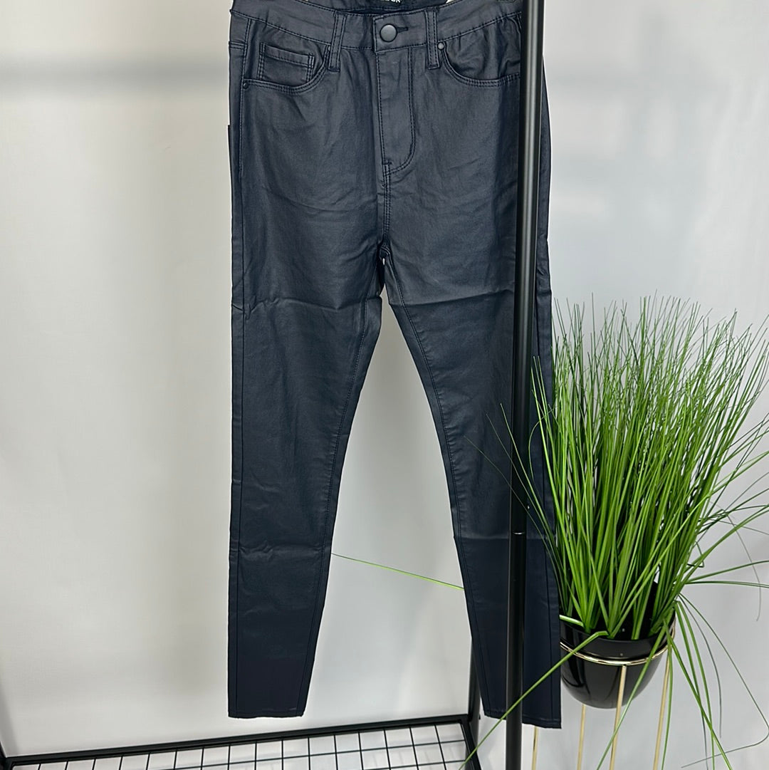 Navy Coated Jeans